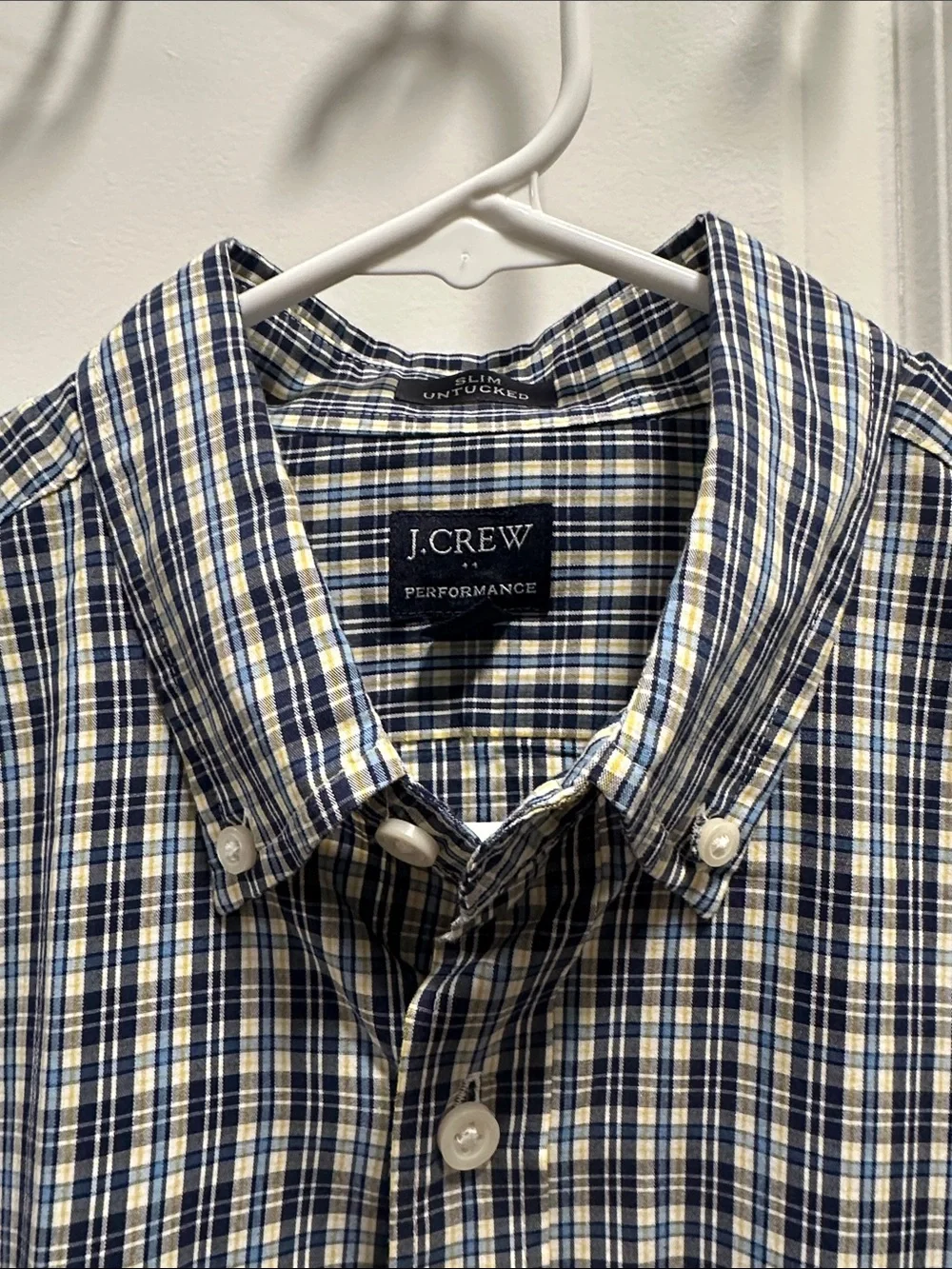 J. Crew Men’s Button-Down Shirts - Light Blue Gingham & Navy Plaid